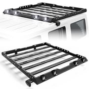 POFENZE Roof Rack for 2007-2018 Jeep Wrangler JK Roof Rack Cargo Storage Basket for Jeep