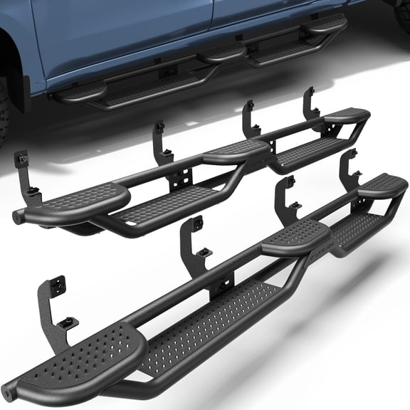 POFENZE Running Boards Side Steps Compatible with 2019-2025 Chevy Silverado & GMC Sierra 1500, 2020-2025 Chevrolet Silverado/GMC Sierra 2500 HD 3500 HD CrewCab