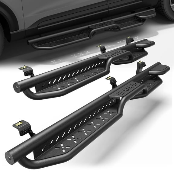 POFENZE Running Boards Side Steps for 2020 2021 2022 2023 2024 Ford Explorer and LincoIn Aviator Crew Cab Black Step Bars for SUV