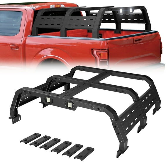 POFENZE Truck Bed Rack for Full-Size Trucks Ladder Rack for Truck Without Bed Rails