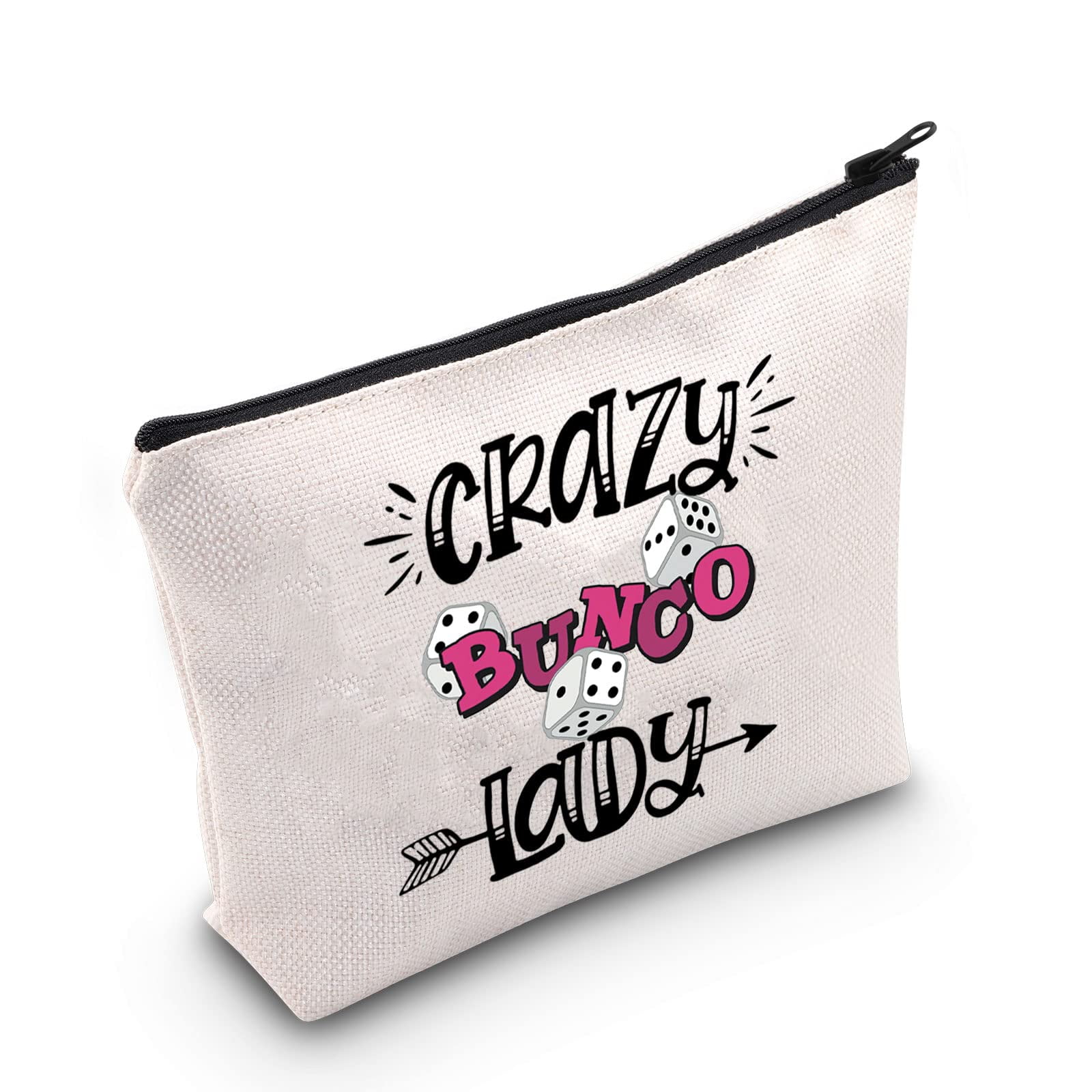 POFULL Bunco Dice Game Night Crazy Bunco Lady Cosmetic Bag Bunco Prize