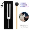 POGOLAB Tuning Fork for 528Hz with Percussion Hammer Mallet & Storage Pouch Sound Therapy Instrument for Chakra/Yoga/Meditation