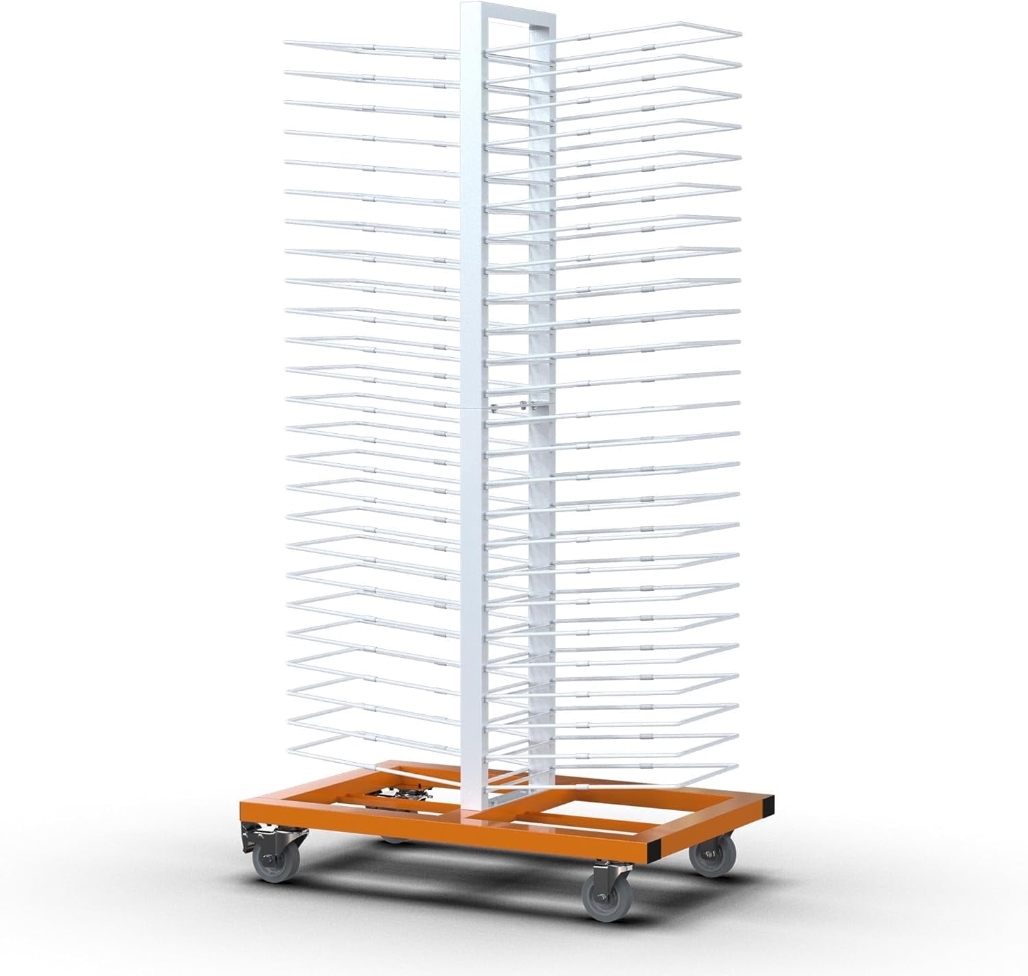 BERPET 50-Shelf Paint Drying Stand Rack with Locking Wheels - Heavy ...
