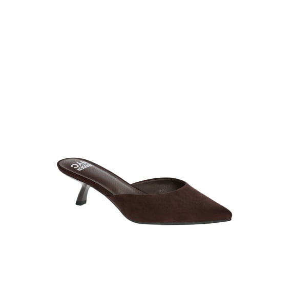 Madden NYC Women's Kitten Heeled Slide On Mules