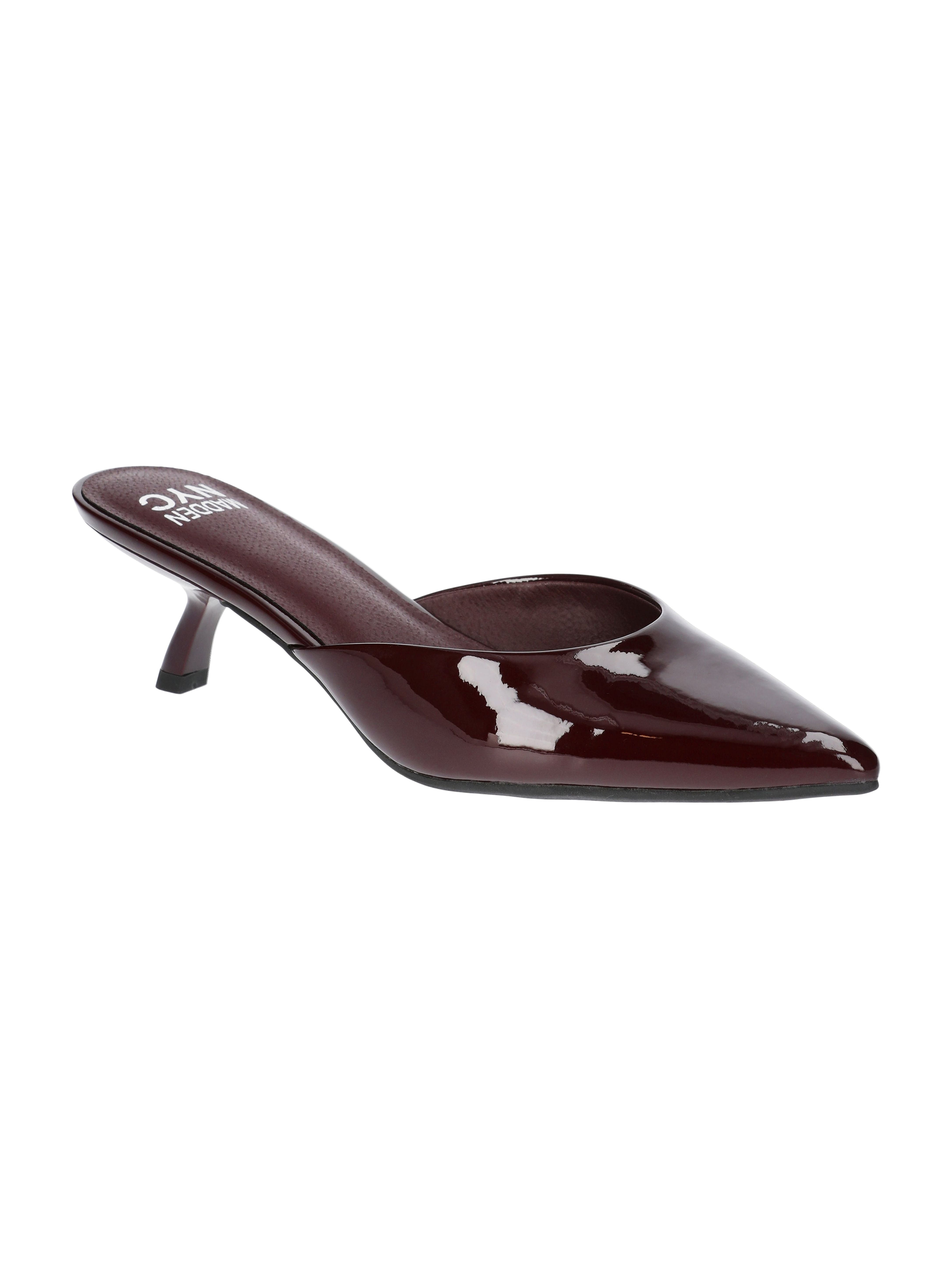 Madden NYC Women's Kitten Heeled Slide On Mules