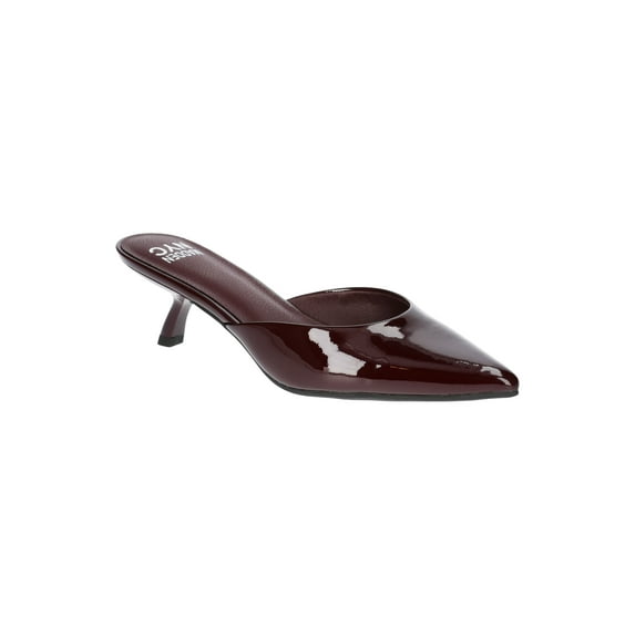 Madden NYC Women's Kitten Heeled Slide On Mules