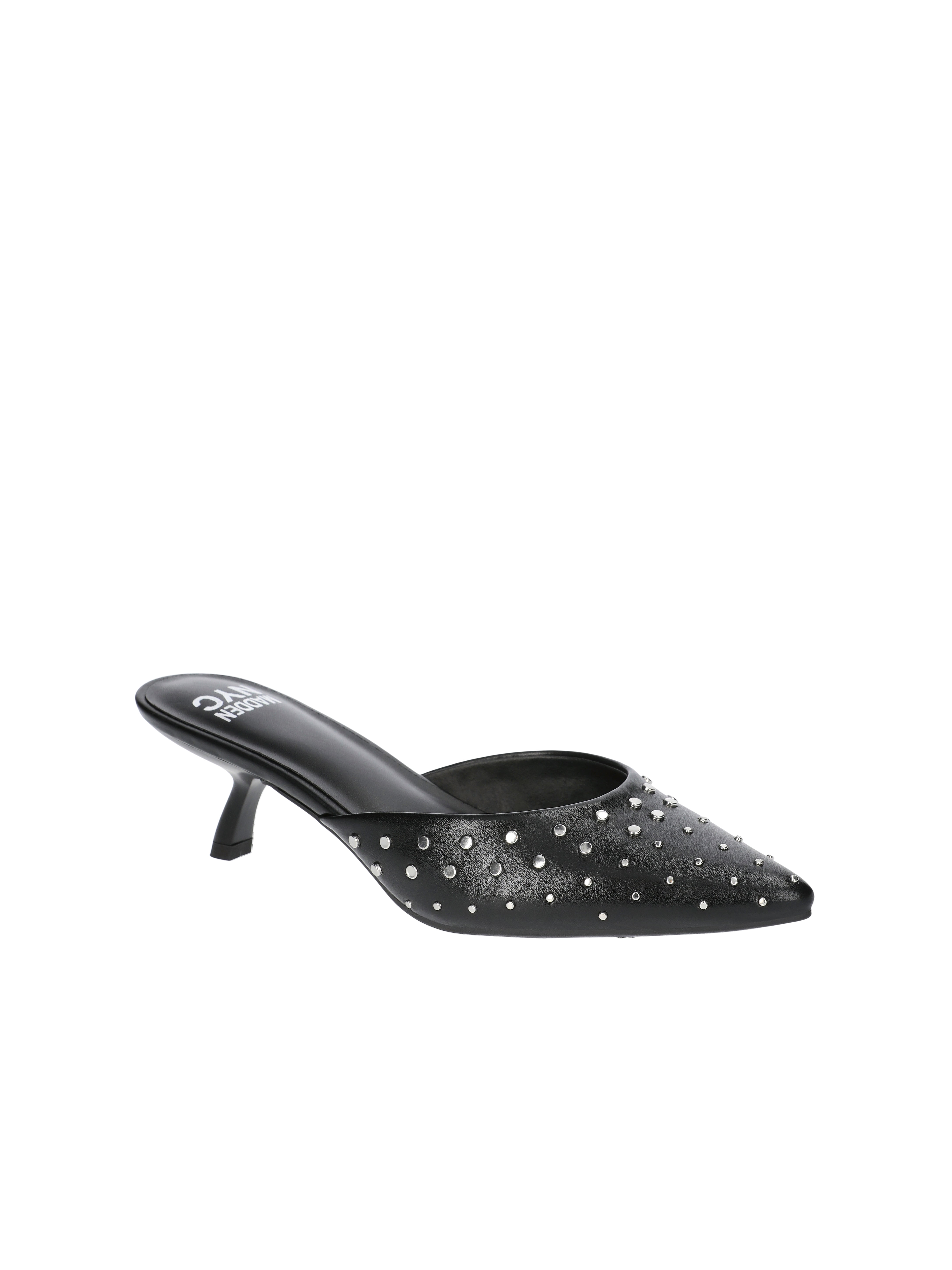 Madden NYC Women's Kitten Heeled Slide On Mules