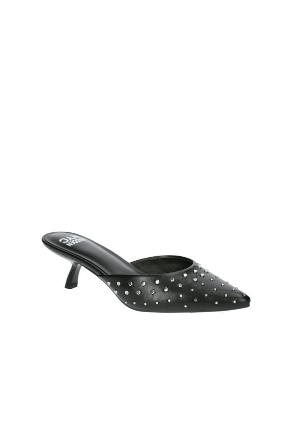 Women's Kitten Heeled Slide On Mules