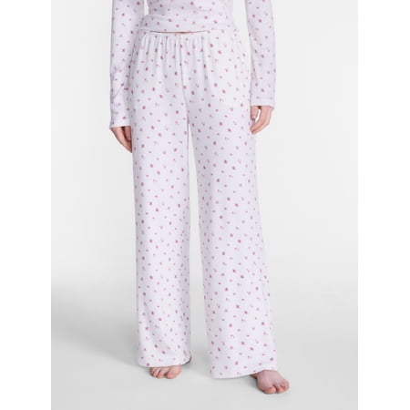 Joyspun Women’s Pointelle Sleep Pants, Sizes XS-2X