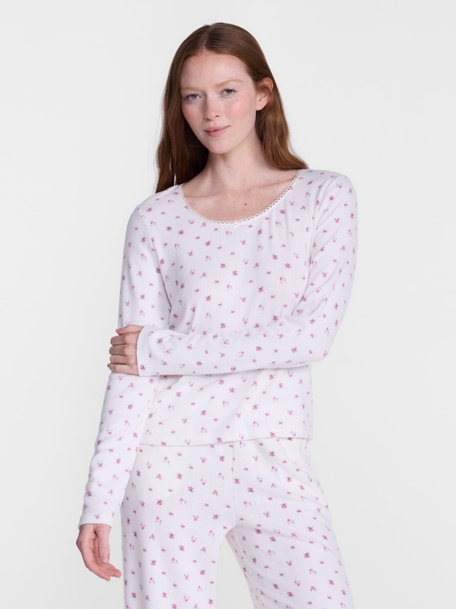 Joyspun Women’s Pointelle Sleep Top Sizes XS-2X