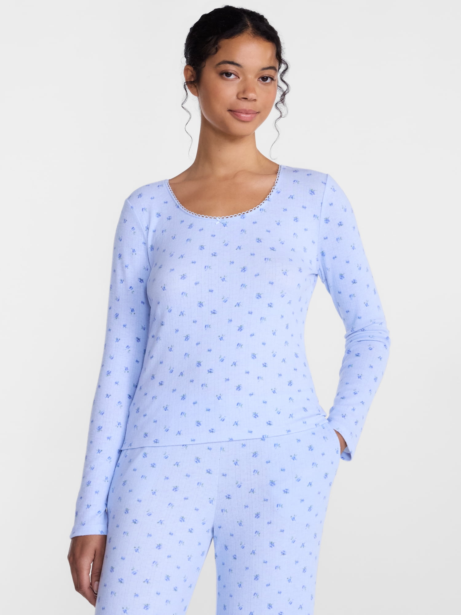 Joyspun Women’s Pointelle Sleep Top Sizes XS-2X