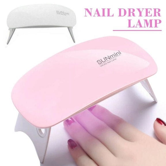 POINTERTECK 6W Nail Lamp Mini LED Light Nail Dryer UV Gel Folding Mouse Phototherapy Machine Portable Nail Lamp Tool White