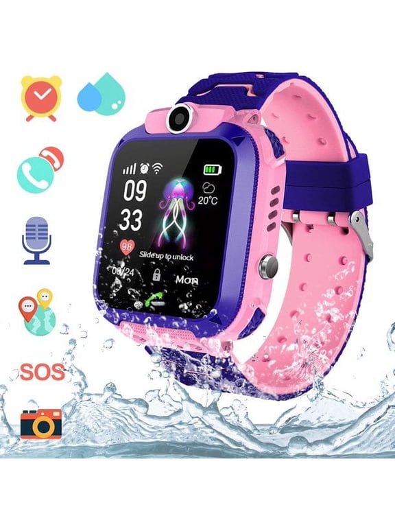 AGPS Kids Smartwatch, Waterproof Smartwatch for Kids with Quick Dial, SOS Call, Camera Anti-Lost Calling Phone Watches, Birthday Gift Game Watch for Boys and Girls