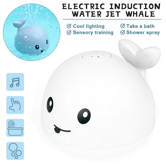 POINTERTECK Baby Bath Toys,Light up Whale Spray Bath Toys,Sprinkler