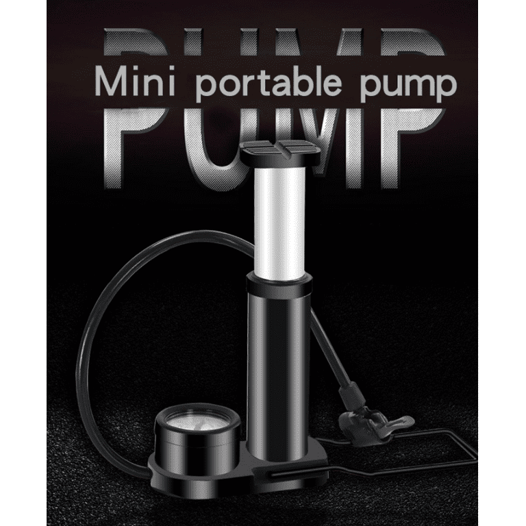 Bike Pump Mini Portable Bicycle Foot Pump Pressure Gauge Tire Air