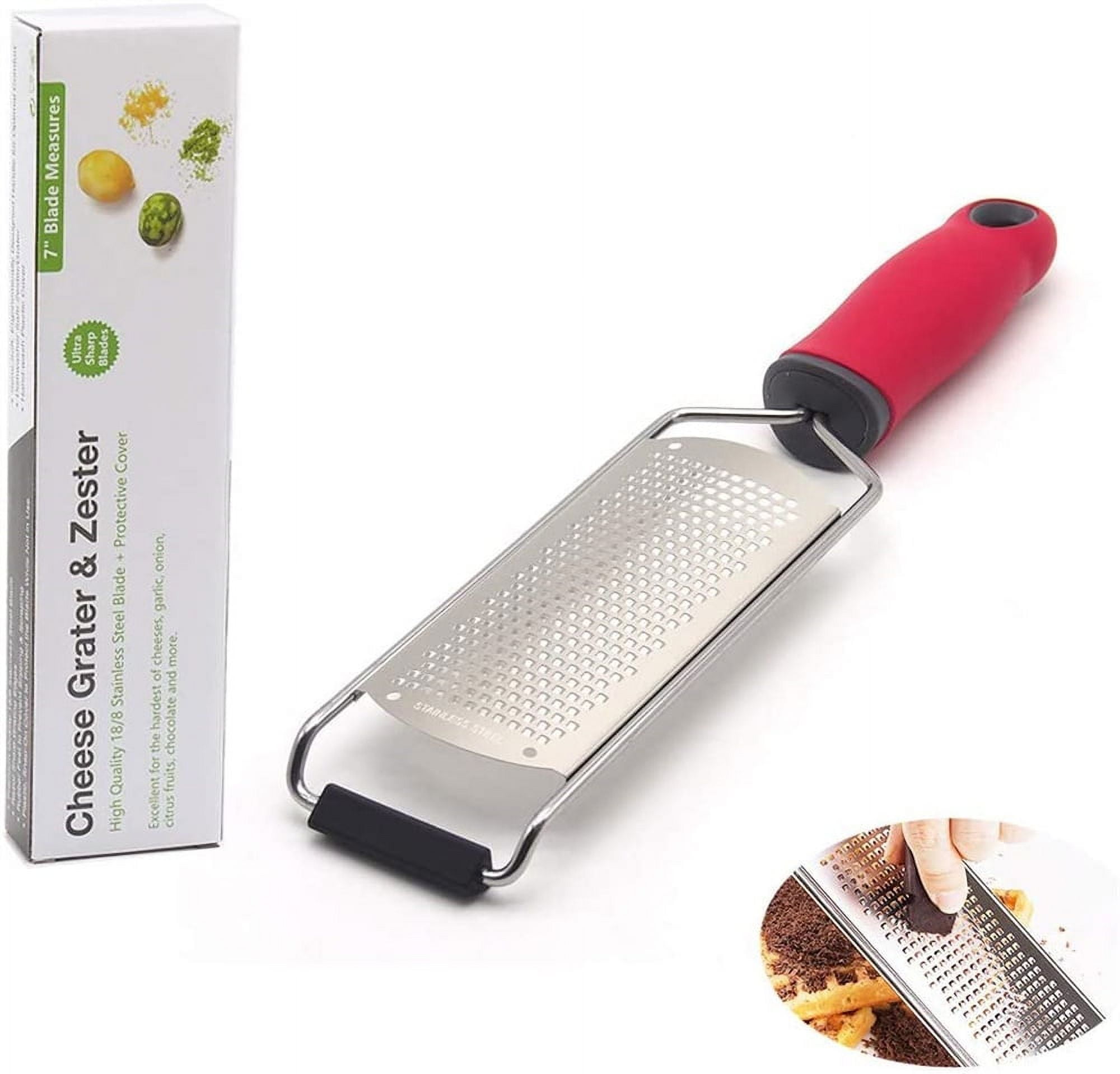 POINTERTECK Cheese Grater Hand Held Fine Cheese Grater Nutmeg Parmesan ...