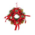 thumbnail image 1 of POINTERTECK Christmas Advent Wreath Decoration Candles Holder Christmas Centerpiece Table Decorations Pine Cone Ribbon Candlestick, 1 of 5