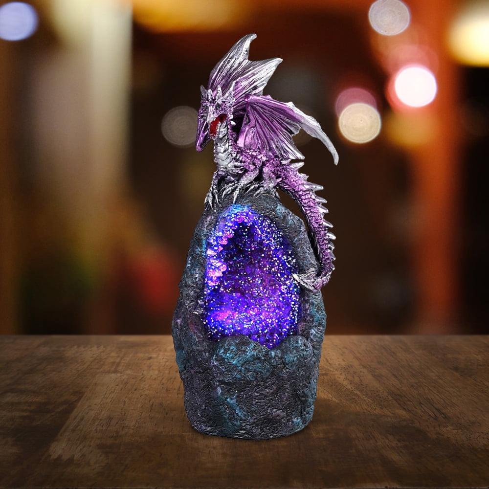 POINTERTECK FC Design Dragon with LED Faux Crystal Stone Figurine ...