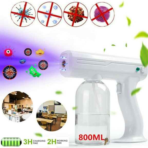 POINTERTECK Fogger Machine Disinfectant, Atomizer Sprayer ULV Fogger 28oz/800ml Large Capacity Nano Disinfecting Spray Gun with USB Cable for Home, Office or Garden