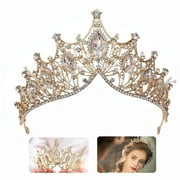POINTERTECK Gold Baroque Crowns and Tiaras Costume Rhinestones Wedding Queen Crown Princess Bridal Tiaras Hair Accessories for Wedding Prom Bridal Party Costume Christmas Gifts