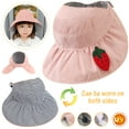 thumbnail image 1 of POINTERTECK Kids UPF 50+ Sun Hat, UV Sun Protection Hats, Adjustable Double Sides Wide Brim Breathable Bucket Hat, Summer Outdoor Beach Play Hat for 3-8 Years Old Kids, Pink, 1 of 7