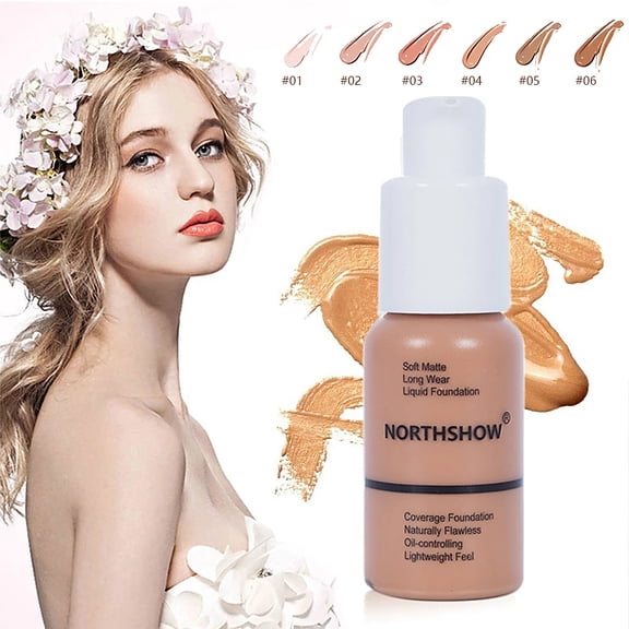 POINTERTECK Longwear Liquid Foundation Makeup Full Cover Face Base Makeup Strong And Durable Coverage Moisturize And Brighten