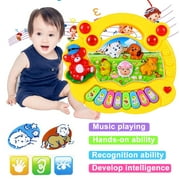 POINTERTECK Musical Baby Toys 6 to 12 Months, Baby Piano Light Up Animal Musical Toys for Toddlers 1-3, Infant Kids Learning Toys for 1 Year Old Girl Boy, Baby Toys 12-18 Months Gifts