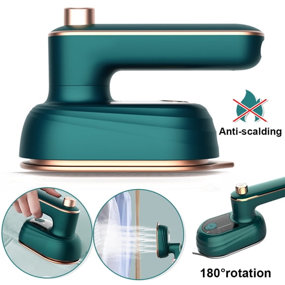 POINTERTECK New Portable Wet Dry Steam Steamer Iron Electric Iron Steamer Handheld Mini Garment Steamer Machine for Home Travel Green