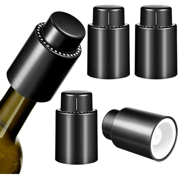 POINTERTECK Vacuum Wine Stoppers with Time Scale Record Saver ,Wine Preserver Leak Proof,Reusable Bottle Sealer Keeps Wine Fresh for 7 Days ,Best Gifts for Wine Lovers