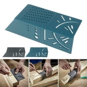 POINTERTECK Woodworking 3D Mitre Angle Measuring Tools Multi-function Angle Ruler for Builders Carpenters Craftsmen Architects 45 Degree 90 Degree Line Ruler for Timber Pipes Mitre Angle