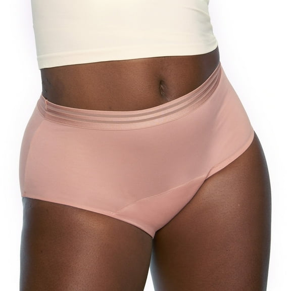 Poise Washable Adult Incontinence Underwear for Women, Reusable, Light Absorbency, 1X, High Waist, Pink, 1 Count