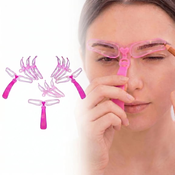 POITVD 3 Pcs Upgraded 3rd Gen Eyebrow Shaping Cards, 4 Styles Reusable Handheld Eyebrow Guide Templates, Beginner Makeup Eyebrow Drawing Assistant Beauty Tools