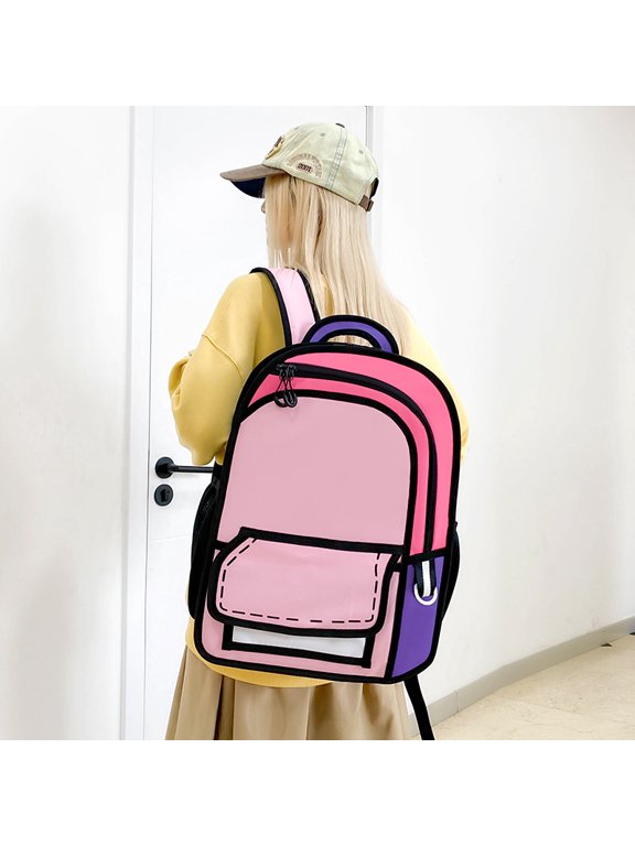New AnimeStyle Unisex 2D Backpack, Stylish Versatile Daypack for Student School & Outdoor Outing