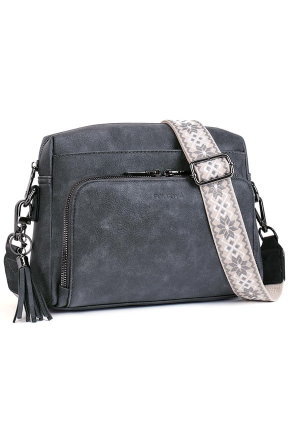 Crossbody Purses for Women Trendy,Vegan Leather Medium Crossbody Bag,Women's Crossbody Travel Purse Built in Wallet A101