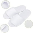 thumbnail image 1 of POIUYTR 10 Pairs Spa Slippers Disposable Open Toe White Slippers Fluffy Slippers for Home, Hotel, Travel and Party Guest, 1 of 5