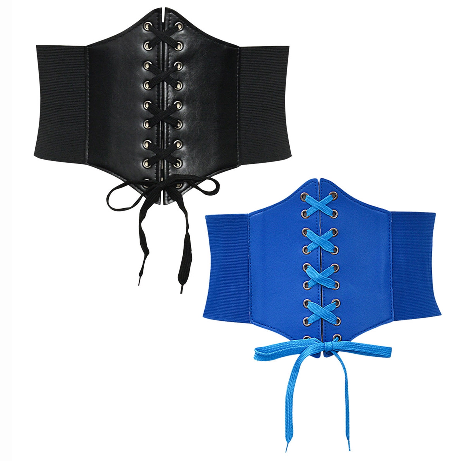 Women Waist Belt Corset Lace Up Tied Elastic Wide Belt for Dresses Halloween Women main image 2