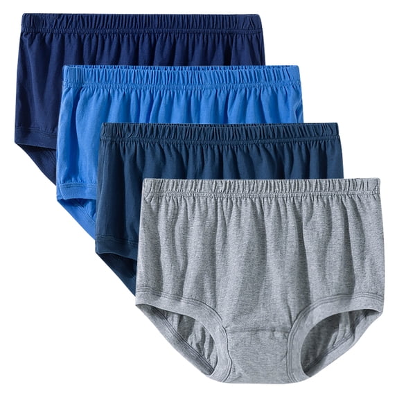 POIUYTR 4 Pack Women's Cotton Breathe Briefs Underwear Full Coverage Panty for Old Women Comfy Brief Underwear