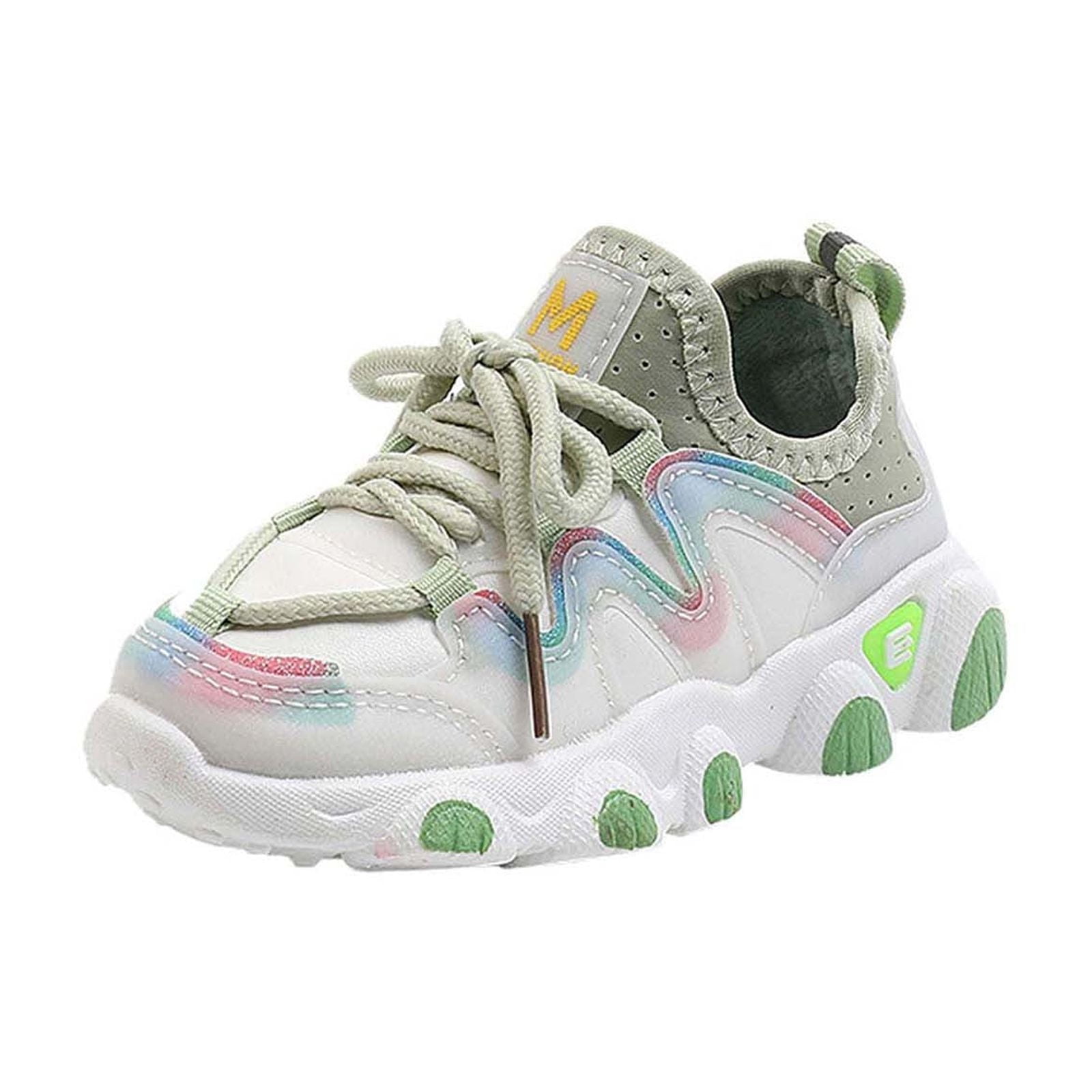 POIUYTR Boys Girls Sneakers Kids Lightweight Breathable Tennis Shoes Lace-up Running Athletic Shoes for Toddler/Little Kid/Big Kid
