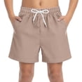 thumbnail image 1 of POIUYTR Boys Summer Beach Shorts Casual Wide Leg Elastic Waist Short Pants Vacation Loose Fit Sweat Shorts, 1 of 6