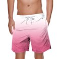 thumbnail image 1 of POIUYTR Summer Men's Tropical Print Shorts - Surf Hawaiian Beach Shorts Drawstring Elastic Waist Swim Shorts for Summer, 1 of 4