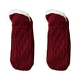 thumbnail image 1 of POIUYTR Fuzzy Slipper Socks for Women Thick Warm Cozy Sherpa Lined Knitted Socks Soft Non Slip Winter Indoor Double Layer Bedroom Slipper Socks, 1 of 2