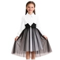thumbnail image 1 of POIUYTR Girls Summer Midi Dress Casual Collared Button Long Sleeve Shirt Dresses Fit and Flare Mesh Dress, 1 of 6