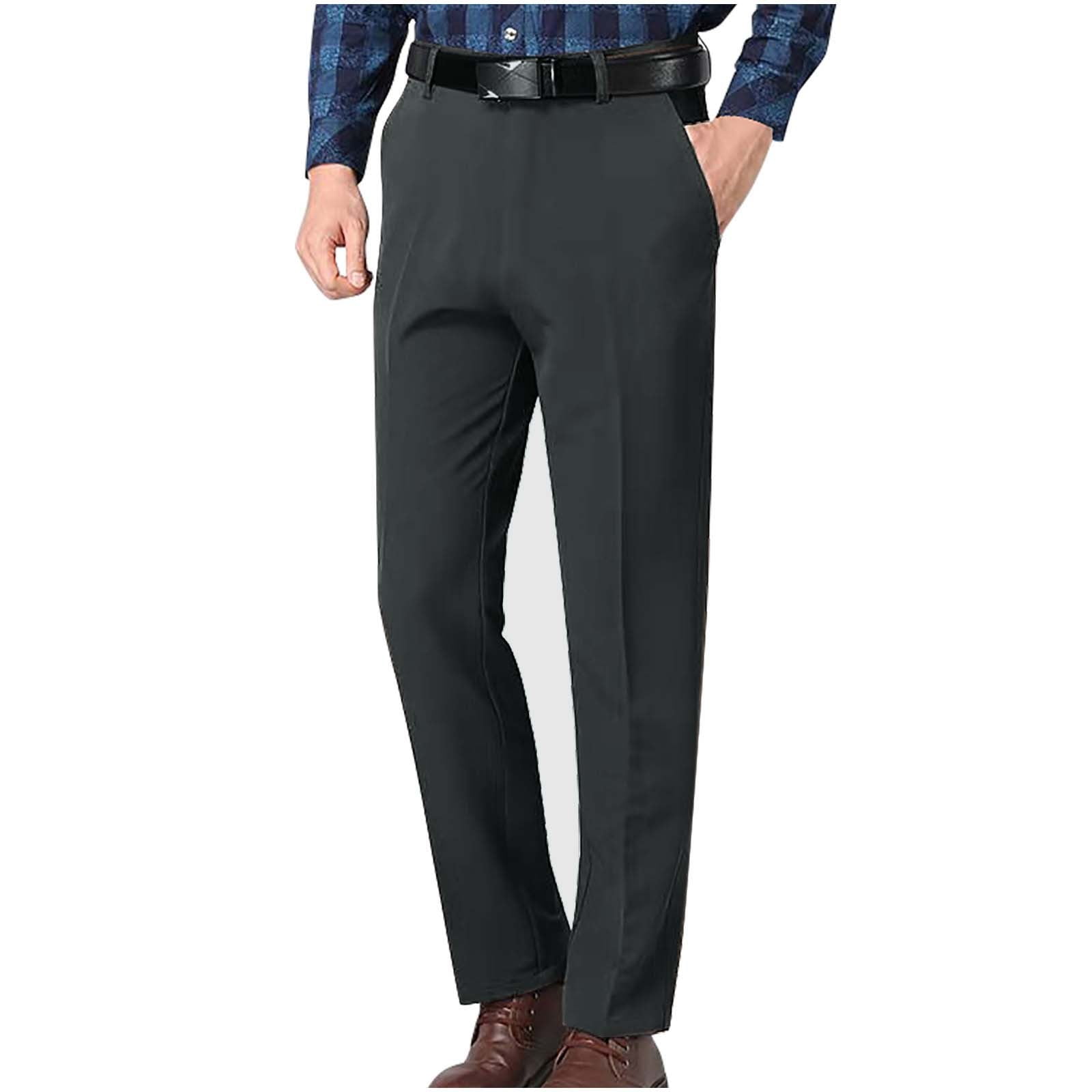 Men's White Flat Front Dress Pant Modern Fit - Perfect for Every Day! main image 0