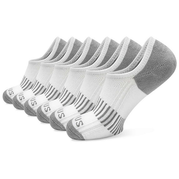 POIUYTR Men's No Show Athletic Socks Low Cut Breathable Ankle Socks Cushion Running Performance Casual Invisible Liner Socks 6 Piars