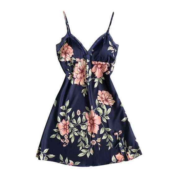 POIUYTR Nightgowns for Women Satin Slip Dress Chemise Nightdress Sleepwear Silk Pajamas Nightwear