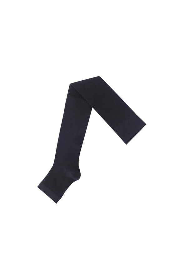 Open Toe Compression Socks for Women Knee High Breathable Toeless Cotton Stockings for Circulation Support