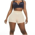 thumbnail image 1 of POIUYTR Padded Underwear for Women Plus Size Butt Lifter Seamless Booty Pads Hip Enhancer Panties Tummy Control High Waist Shapewear Boyshorts, 1 of 5