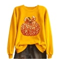 thumbnail image 1 of POIUYTR Shiny Graphic Sweatshirts for Women, Halloween Party Print Sweatshirt, Holiday Casual Pullover Tops, 1 of 5