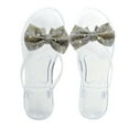 thumbnail image 1 of POIUYTR Summer Women's Flat Sandals Jelly Flip Flops Rhinestone Bowtie Thong Sandal Strappy Slip On Slides for Daily Beach Pool, 1 of 5