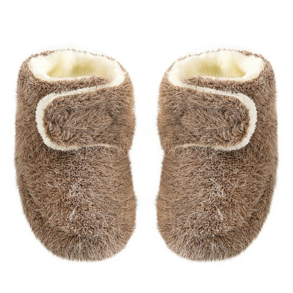 POIUYTR Toddler Baby Girls Slipper Socks Fuzzy Thick Warm Non Slip Socks Shoes Anti Skid Cabin Cozy Cotton Baby First Walking Shoes with Grippers for Kids